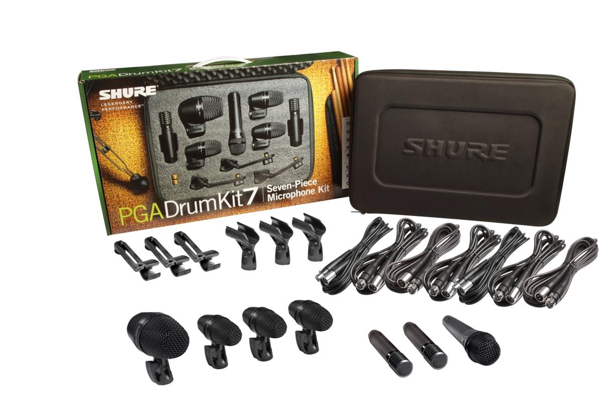 Shure trommesett med PGA52, 57, 56 X 3, 81 X 2 Shure trommesett med PGA52, 57, 56 X 3, 81 X 2
